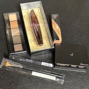 Beauty Bundle Mascara Eyshadow & Morphe Brush Eye Liner LurellA Lip Gloss New